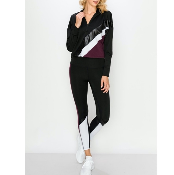 BUNDLE Color Block Hoodie jacket/leggings - Picture 3 of 8